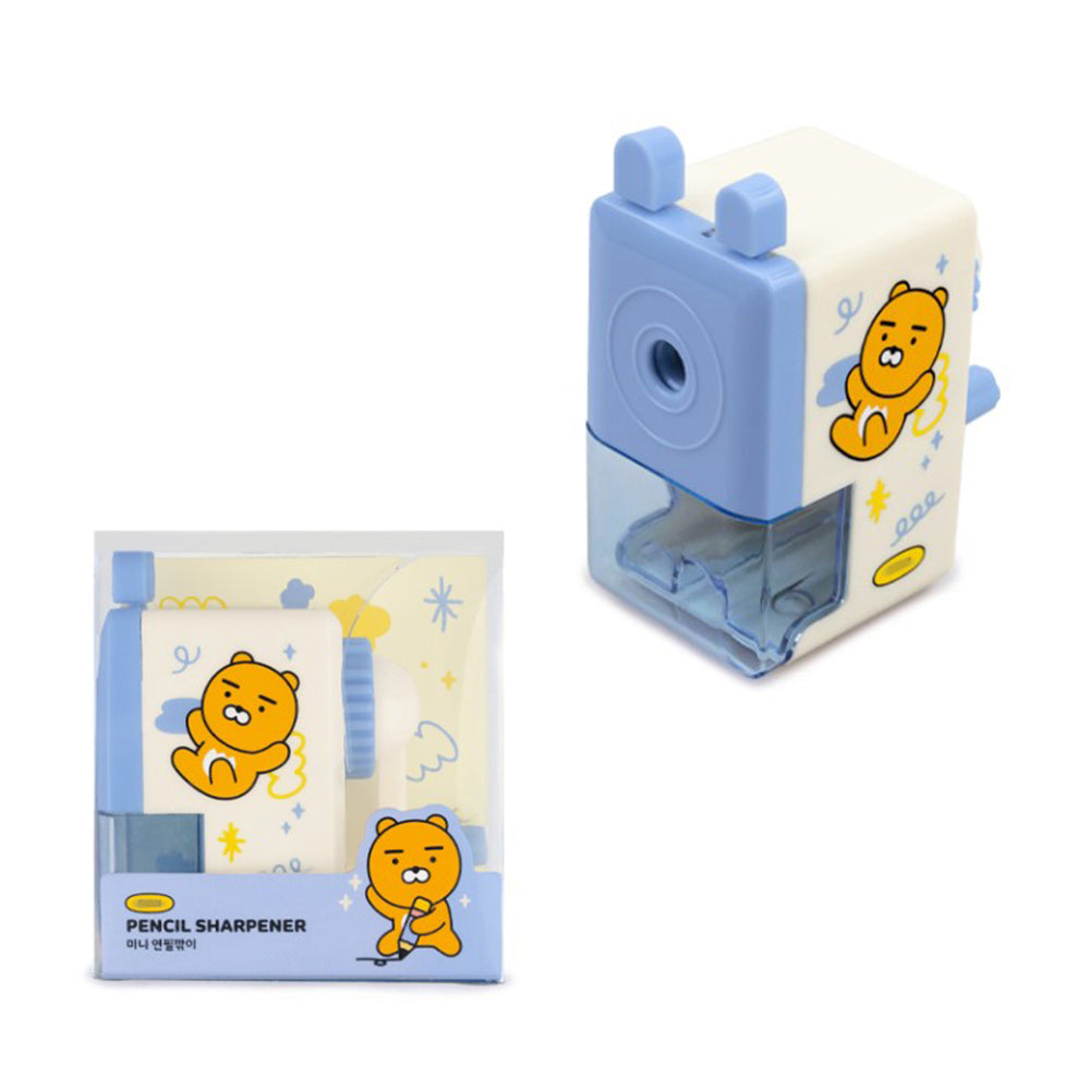 Kakao Friends Mini Pencil Sharpener with Cute Korean Character for Black Pencils, Colored Pencils, Office Supplies