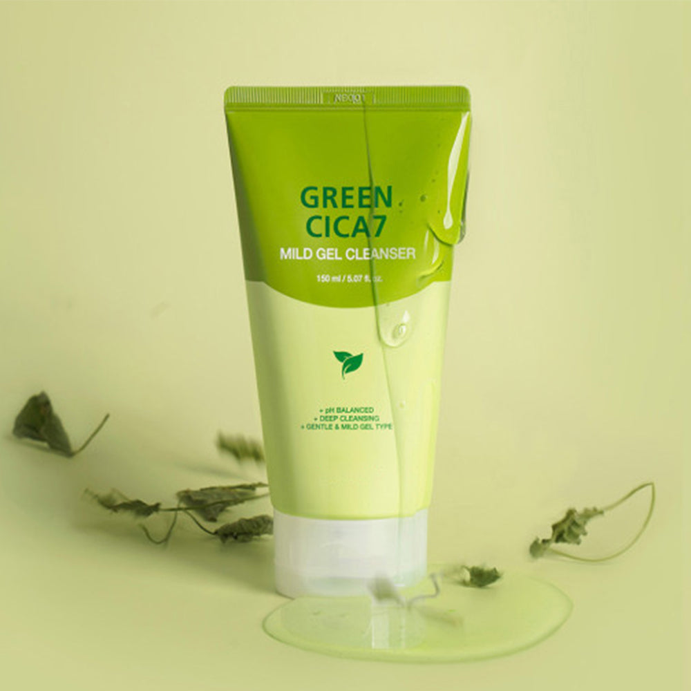 The YEON Green 7 Mild Gel Cleanser 150ml(5.07 oz), pH Balanced, Deep Cleansing Moisturizing Facial Foam Cleanser