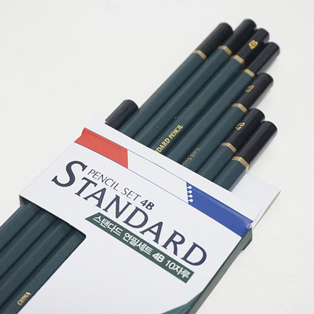 Morning Glory Standard 4B Sketching and Drawing Pencil Set, for Beginner Proartists, Black Graphite Sketch Pencils Set (10 Pcs)