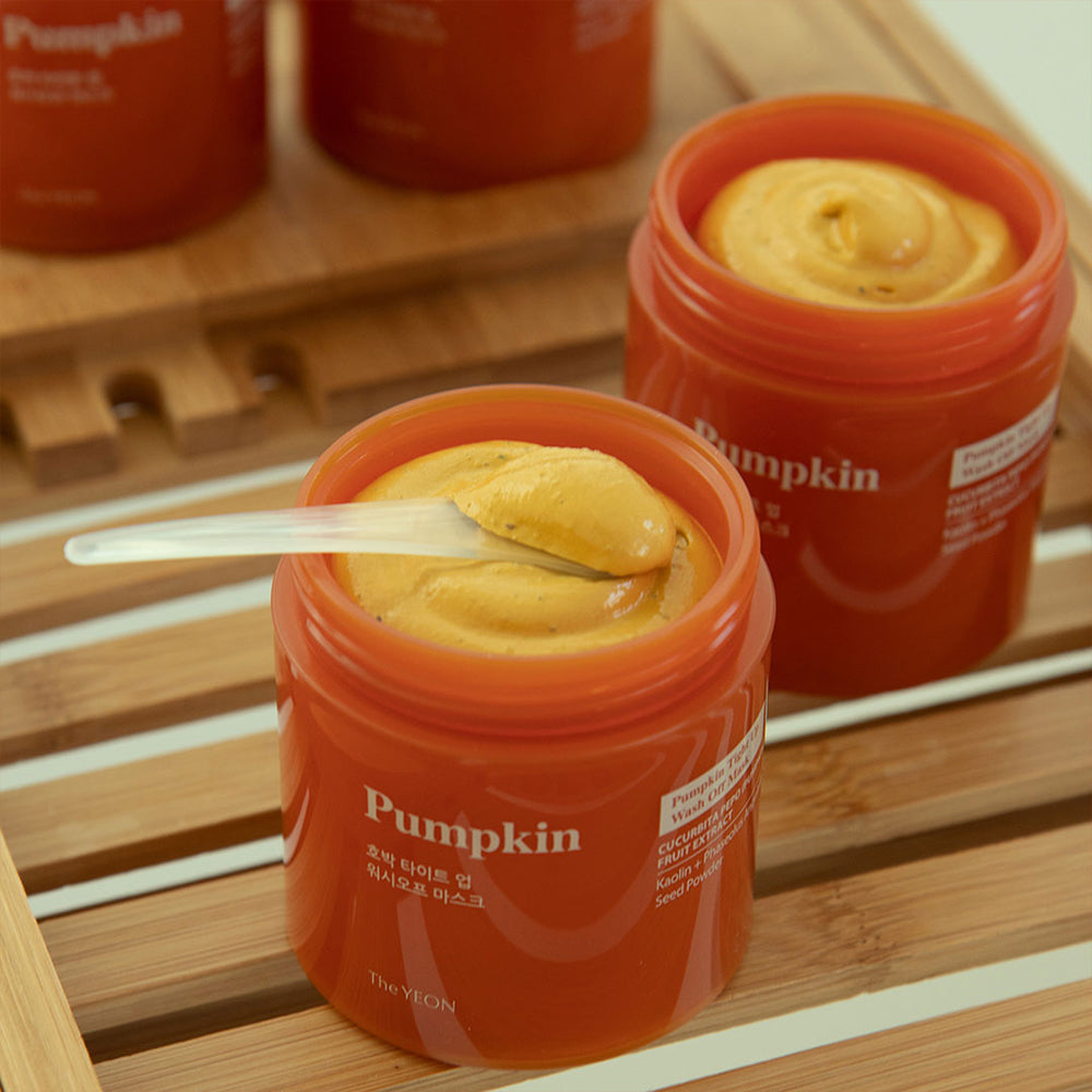 The YEON Pumpkin Tight Up Wash Off Mask 120g, 4.23oz / For Pores, Deep moisturization, nourishment, for all skin