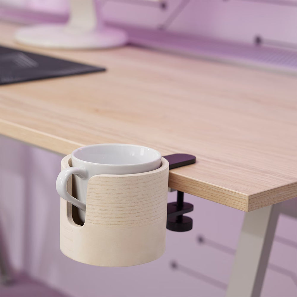 Ikea LÅNESPELARE Cup Holder 1Pack, Table Edge Clamp Cup Holder for Home Office Desk, Gaming Desk Accessories, Computer Desk Accessories, Anti-Spill Cup Holder
