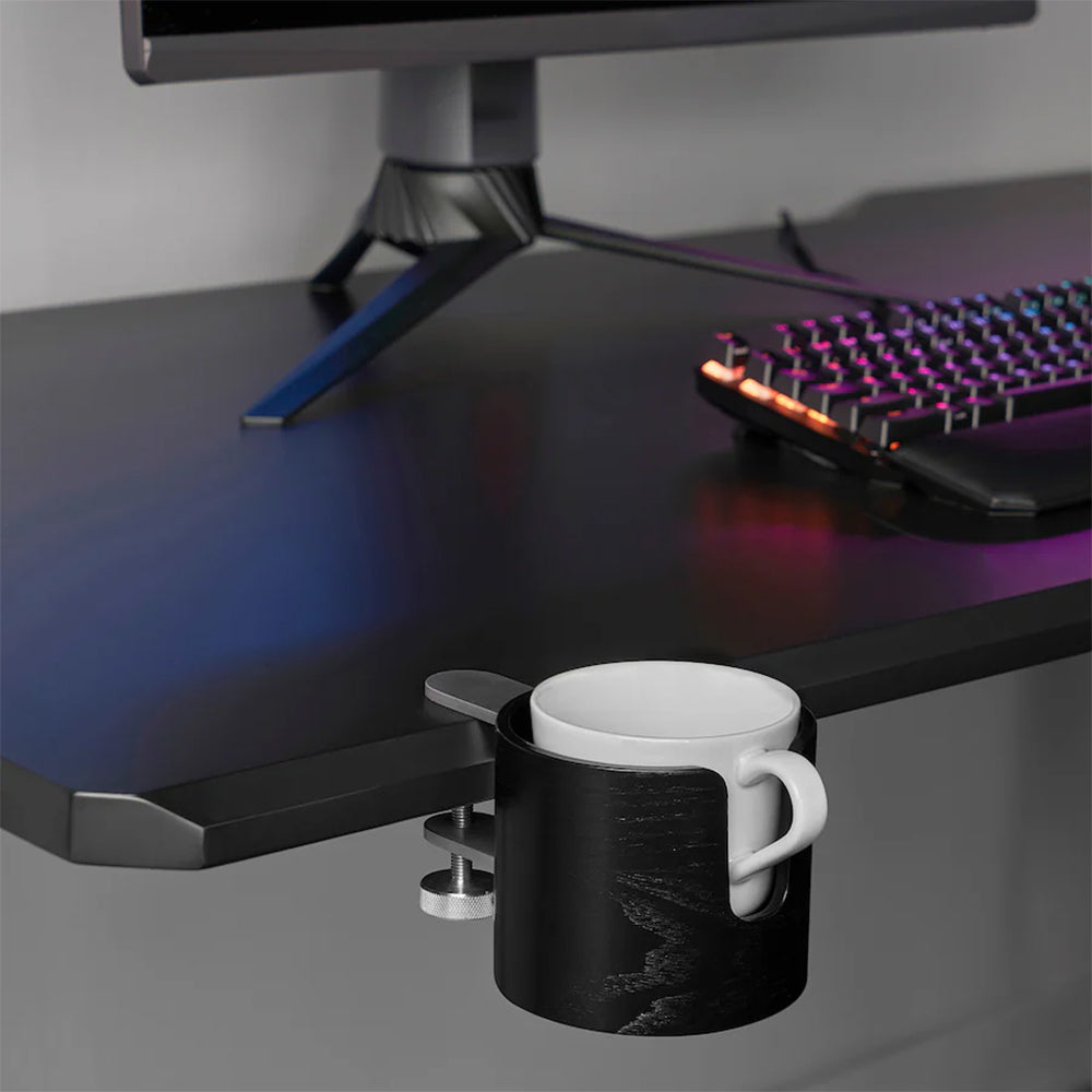 Ikea LÅNESPELARE Cup Holder 1Pack, Table Edge Clamp Cup Holder for Home Office Desk, Gaming Desk Accessories, Computer Desk Accessories, Anti-Spill Cup Holder