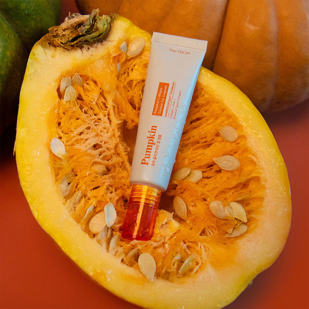 TheYEON Pumpkin Collagen Tension Up Ampoule / 20ml 0.67 fl.oz/Pore care,elasticity,skin nutrition/korean skin care, For Face Moisturization,Smoothening,and Even Tone-Skin Firming Hydrating
