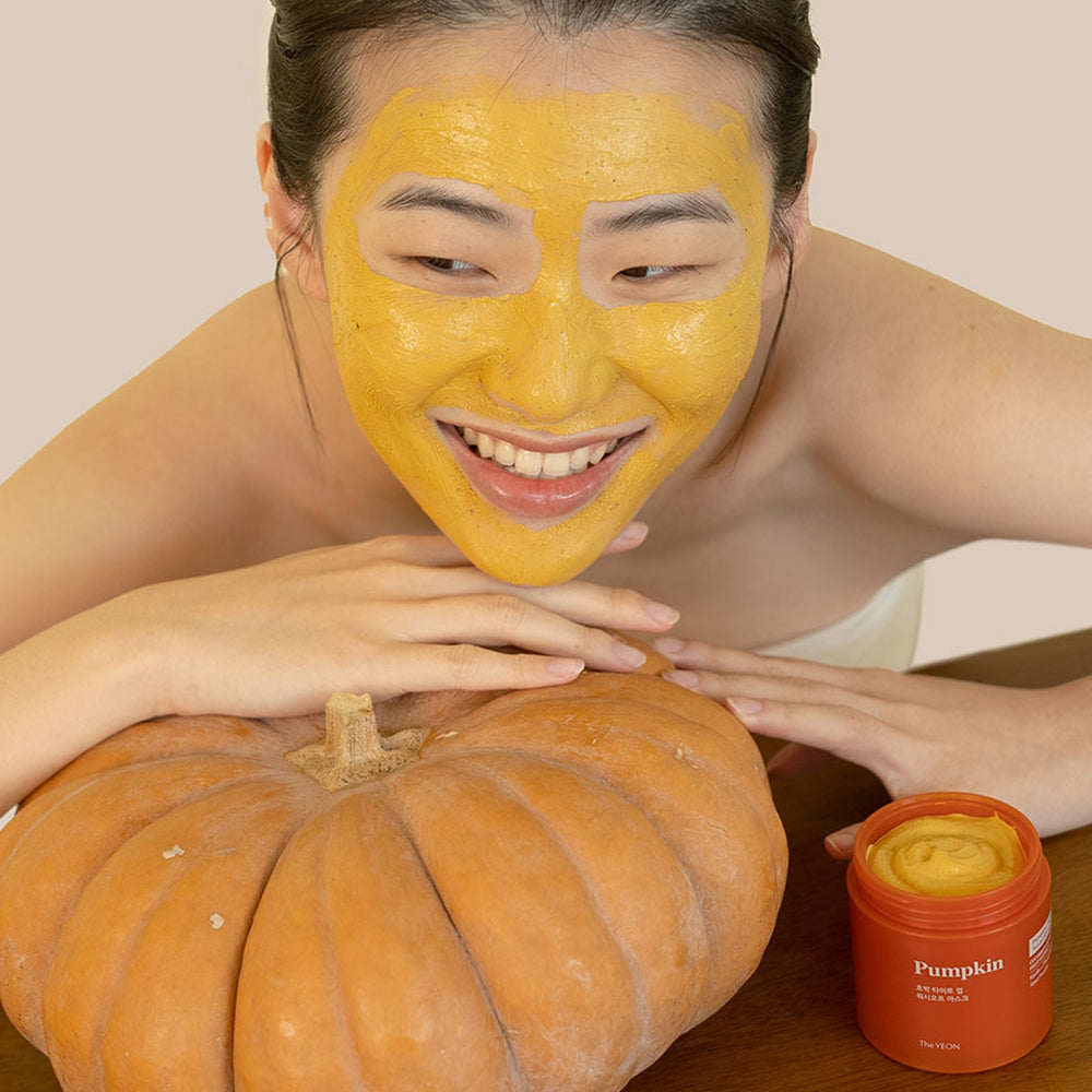 The YEON Pumpkin Tight Up Wash Off Mask 120g, 4.23oz / For Pores, Deep moisturization, nourishment, for all skin