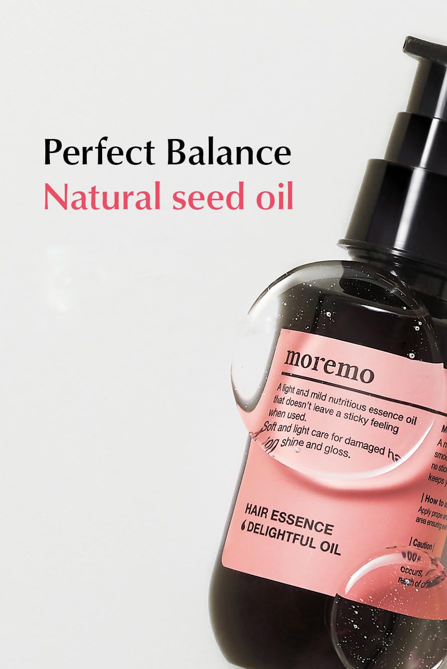 Moremo Hair Essence Delightful (150ml 5.07 fl.oz) Oil Non-Sticky Hair Essence