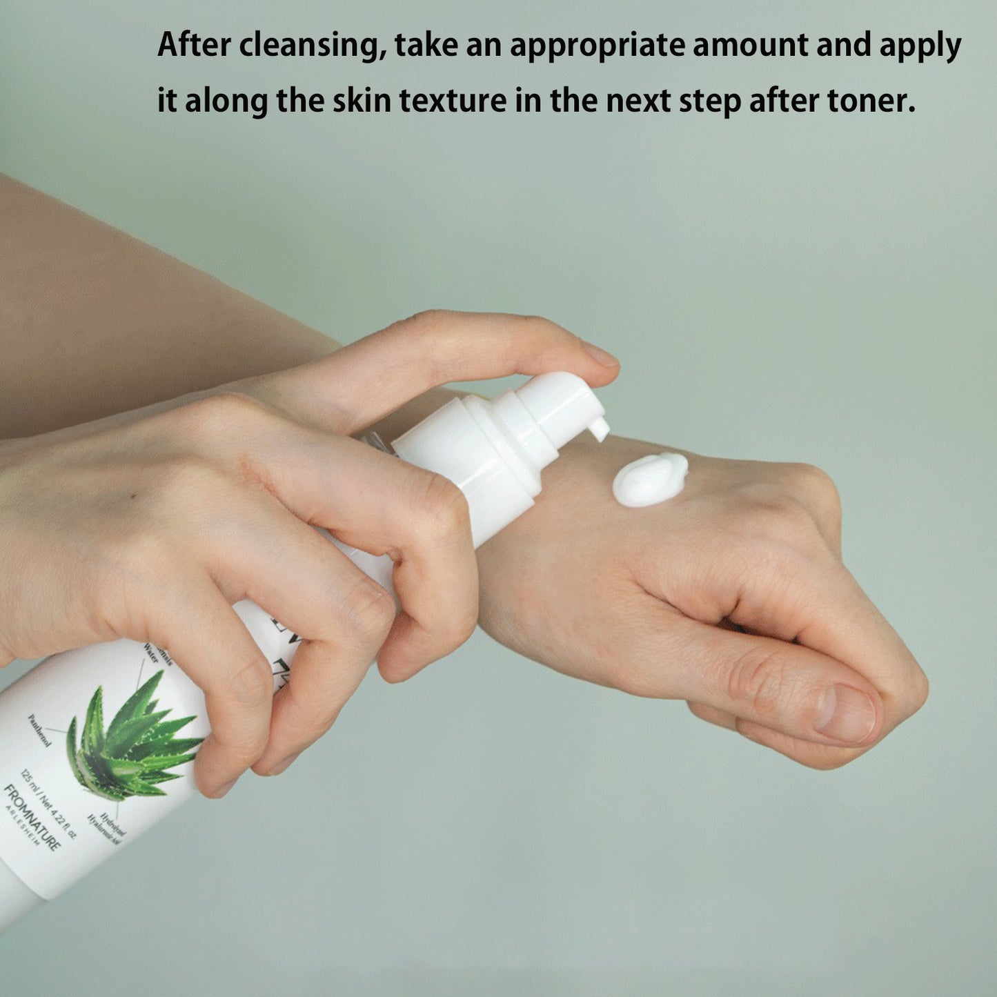 FROMNATURE ARLESHEIM Aloe Vera 74% Moisture Soothing Fluid 125 ml – Hydrating & Moisturizing with Hyaluronic Acid