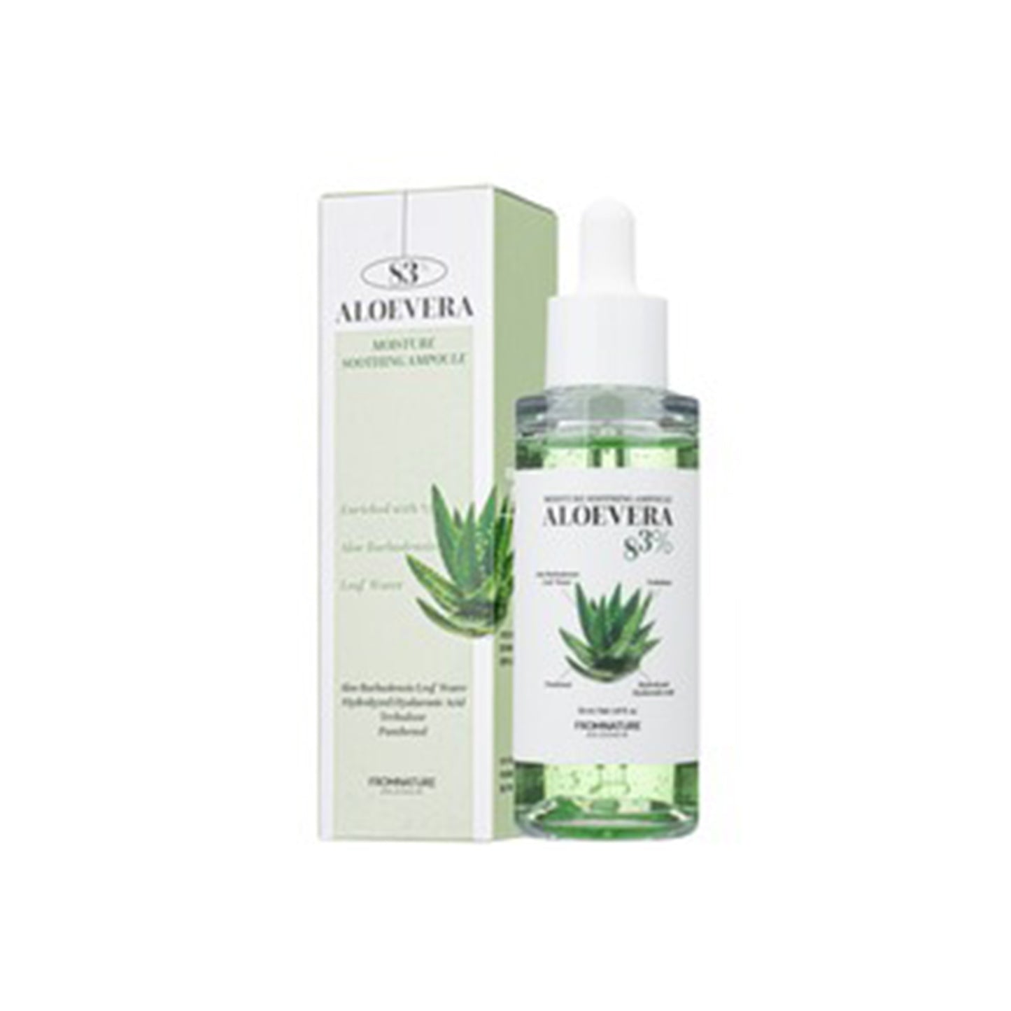 FROMNATURE ARLESHEIM Aloe Vera 83% Moisture Soothing Ampoule 50 ml – Hydrating& Calming Skin & Moisturizing with Hyaluronic Acid