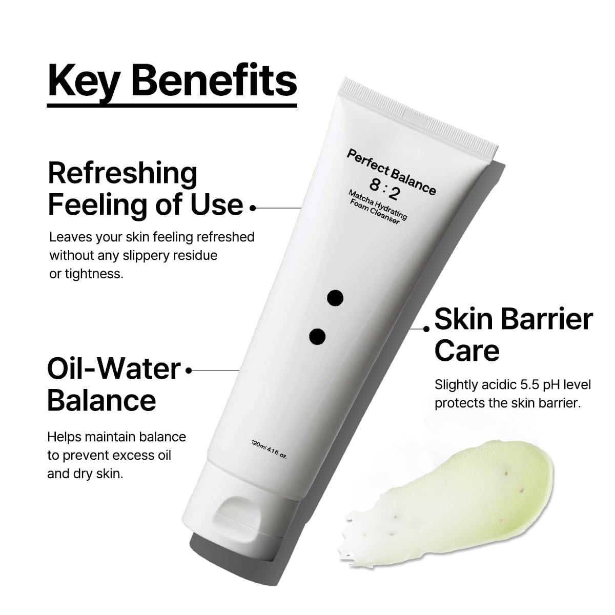 B Lab Matcha Hydrating Foam Cleanser 120ml 4.06oz Facial Cleansing Foam