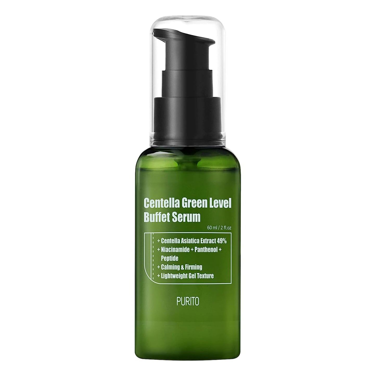 PURITO Centella Green Level Buffet Serum 60ml/ 2 fl oz, Serum for Face, Centella Asiatica,Recovery Facial Serum