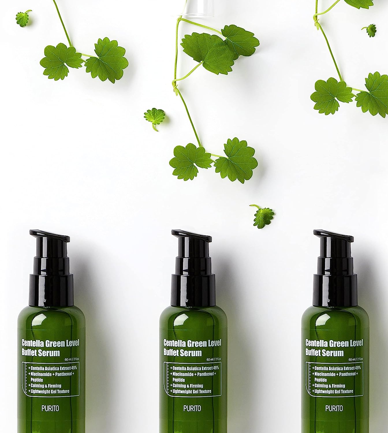 PURITO Centella Green Level Buffet Serum 60ml/ 2 fl oz, Serum for Face, Centella Asiatica,Recovery Facial Serum