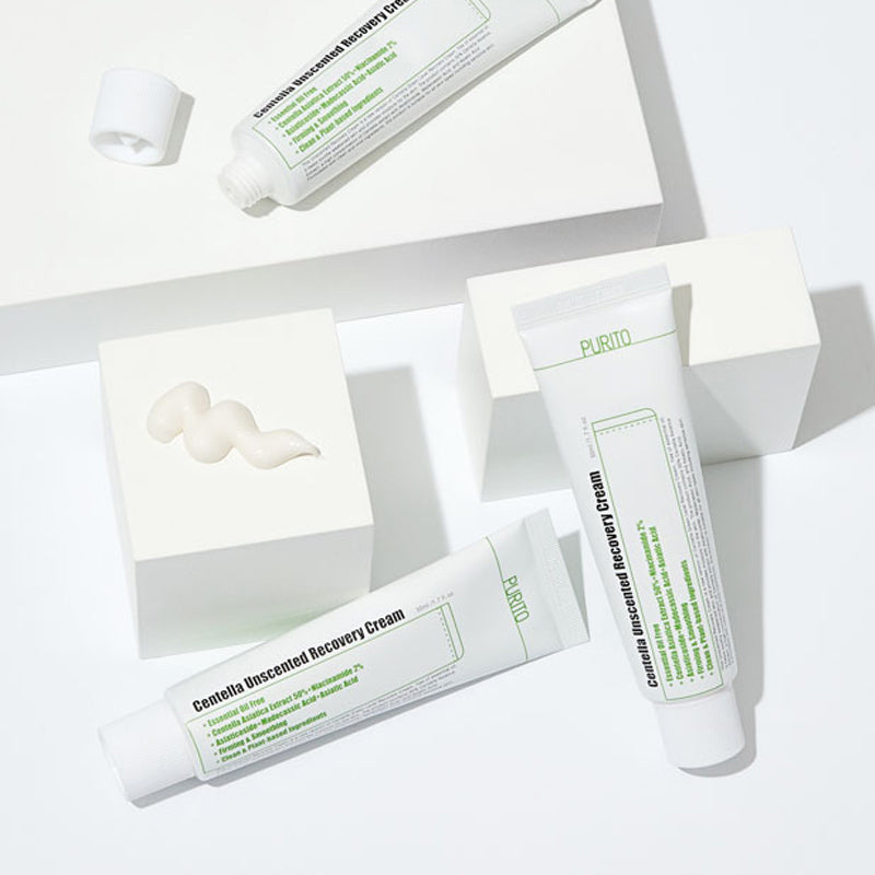 PURITO Centella Unscented Recovery Cream (50ml 1.7 fl.oz) Vegan, Skin Barrier
