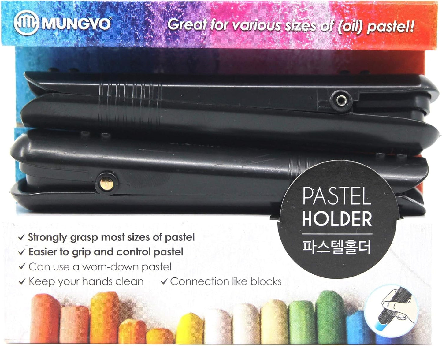 Mungyo Soft Oil Pastels Holder, Chalk Holder 2pcs, Great for Various Size of Pastel