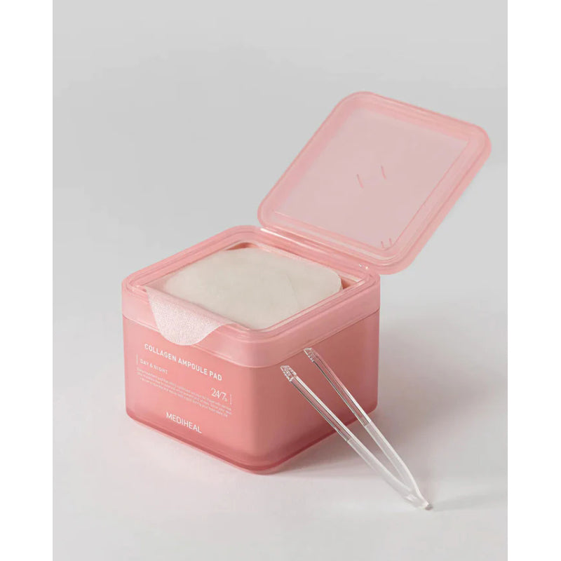 Mediheal Collagen Ampoule Pad Tighten Wrinkles & Lines, Skin Firming & Restore Elasticity 100 Pads