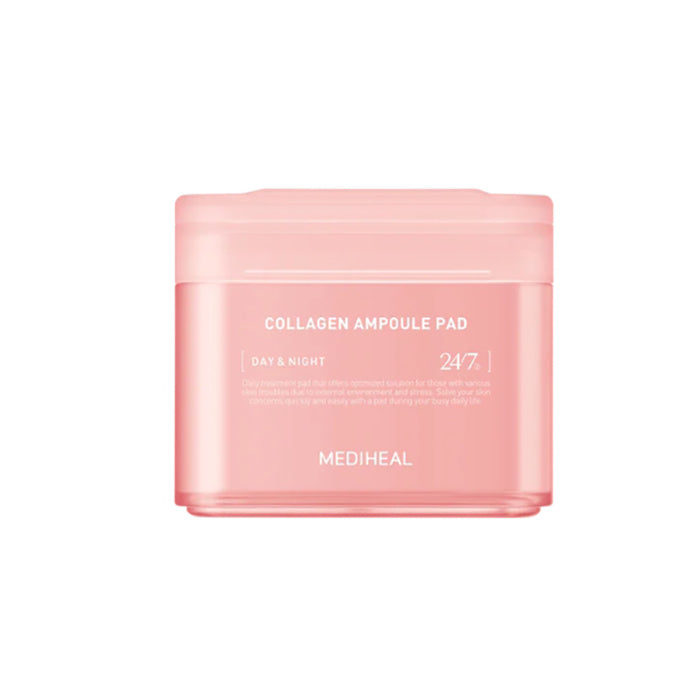 Mediheal Collagen Ampoule Pad Tighten Wrinkles & Lines, Skin Firming & Restore Elasticity 100 Pads