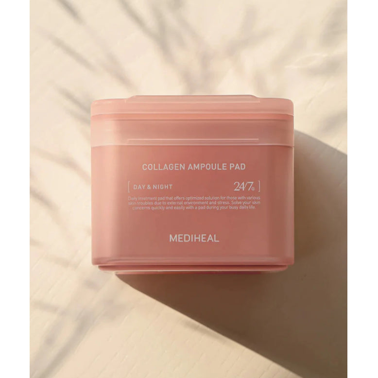 Mediheal Collagen Ampoule Pad Tighten Wrinkles & Lines, Skin Firming & Restore Elasticity 100 Pads