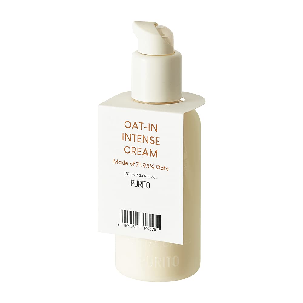 PURITO Oat-in Intense Cream 150ml / 5.07 fl. oz, Vegan Ingredients, Cruelty-Free, Facial Cream