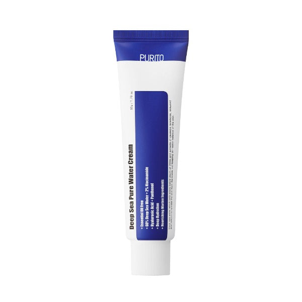 PURITO Deep Sea Pure Water Cream 50g/1.7fl.oz, Moisture Cream for Face, Facial Watery Cream, Vegan, ESSENTIAL OIL-FREE