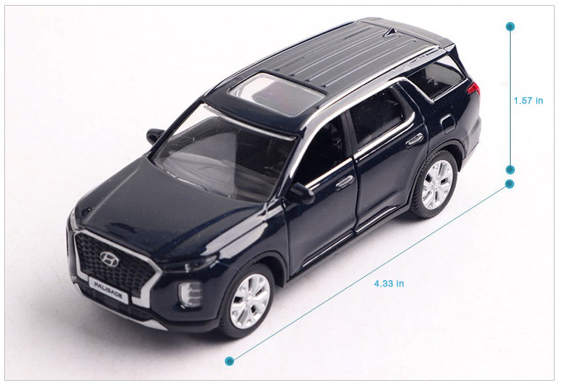 Hyundai Motor Palisade Mini Car Diecast 1:38 Scale Miniature Display Toy 2color