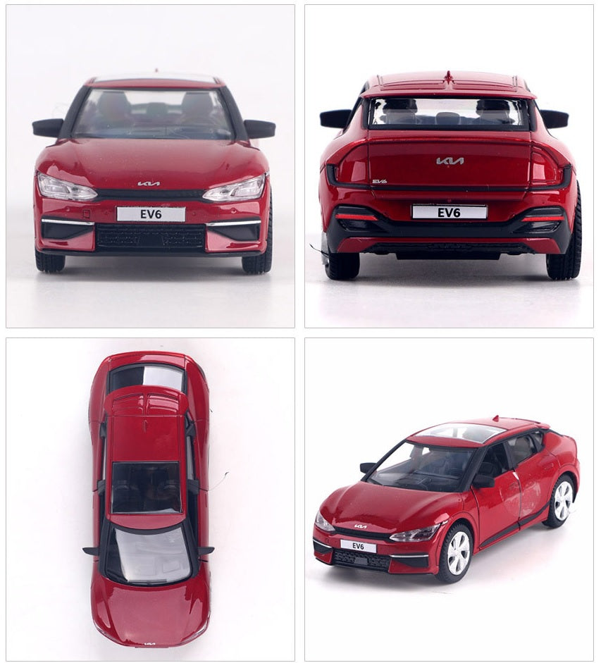 KIA Motors Car EV6 Mini Diecast 1:38 Scale Miniature Display Toy