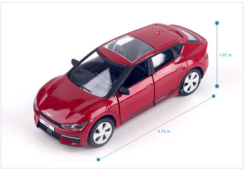 KIA Motors Car EV6 Mini Diecast 1:38 Scale Miniature Display Toy