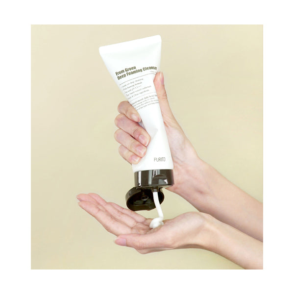 PURITO From Green Deep Foaming Cleanser 150ml / 5.07 fl.oz, pH 5.5, Plant-Based, Natural Ingredients, Cruelty-Free, Vegan