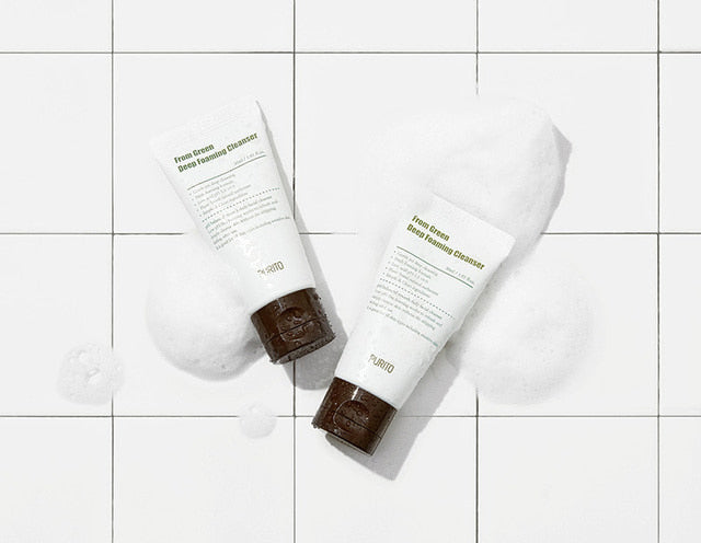 PURITO From Green Deep Foaming Cleanser 150ml / 5.07 fl.oz, pH 5.5, Plant-Based, Natural Ingredients, Cruelty-Free, Vegan