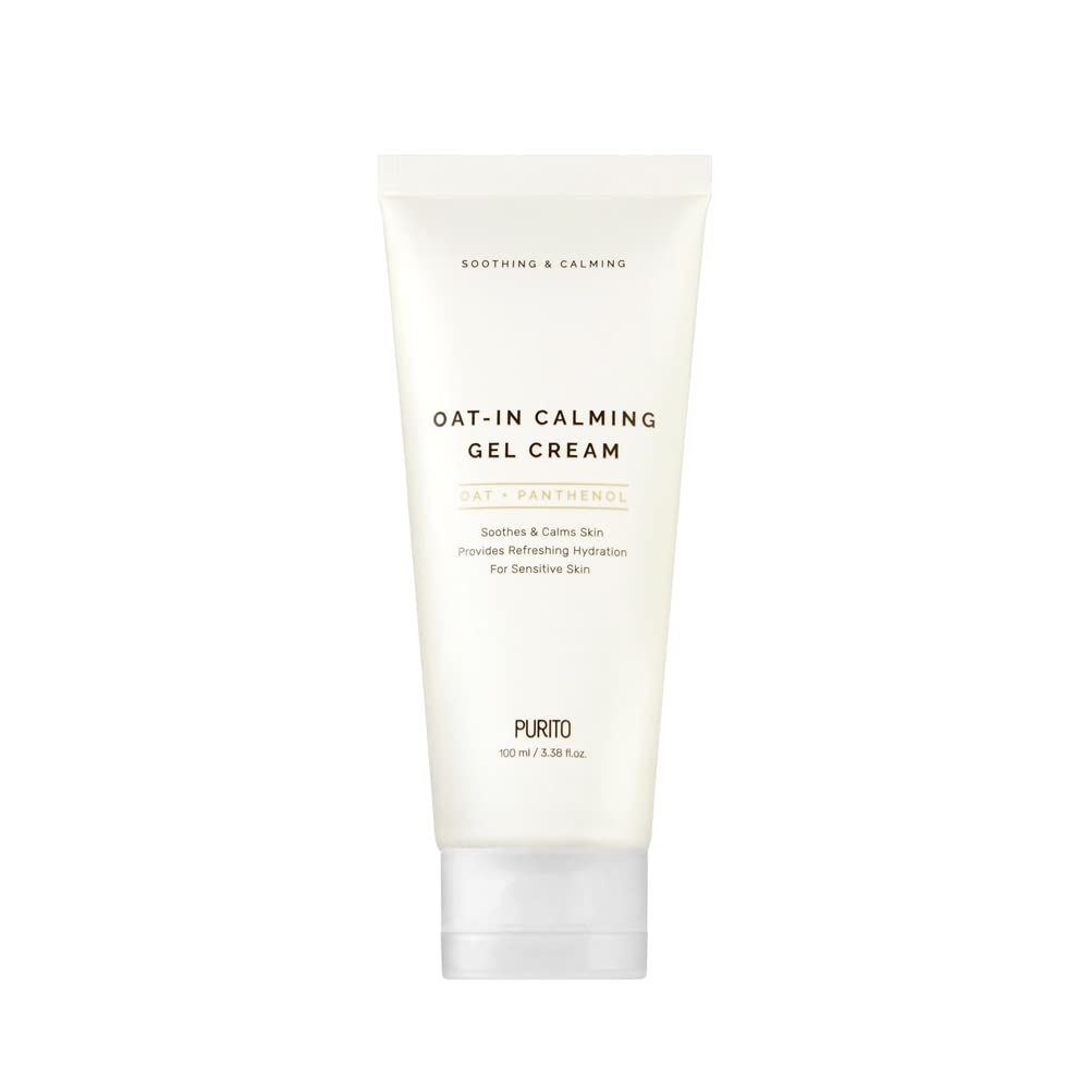 PURITO Oat-in Calming Gel Cream 100 ml / 3.38 fl. oz. Vegan, Facial Cream, Moisture Cream for Face, Natural Ingredients