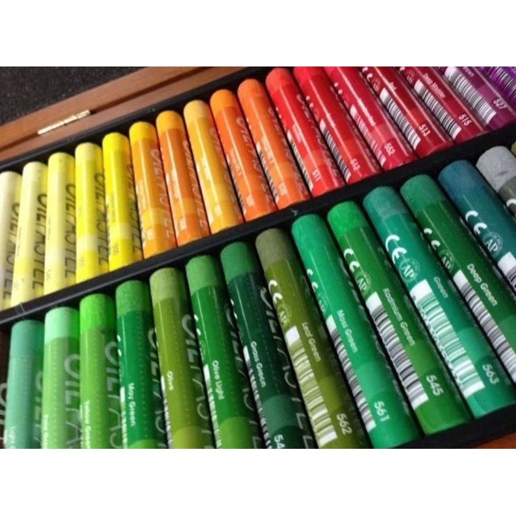 MUNGYO Oil Pastel Set for Artists - 72 Vivid Colors in Wooden Box, Smooth and Blendable, Fade-Resistant, Perfect for Artists and Beginners