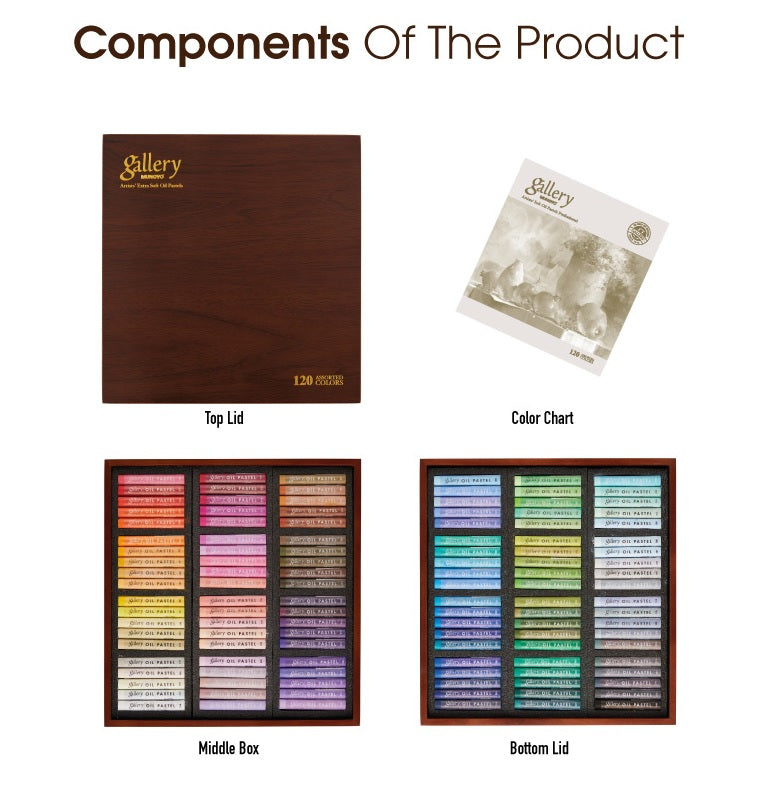 Mungyo Gallery Soft Oil Pastels Set of 120 - Assorted Colors (Professional MOPV-120W)