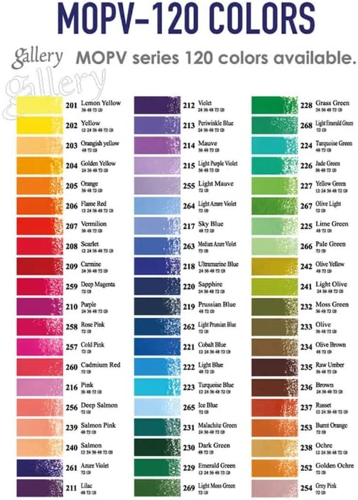 Mungyo Gallery Soft Oil Pastels Set of 120 - Assorted Colors (Professional MOPV-120)