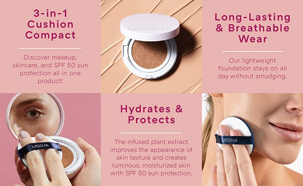 MISSHA Magic Cushion Cover Lasting Foundation SPF50+PA+++ 15g / 0.52 oz #21