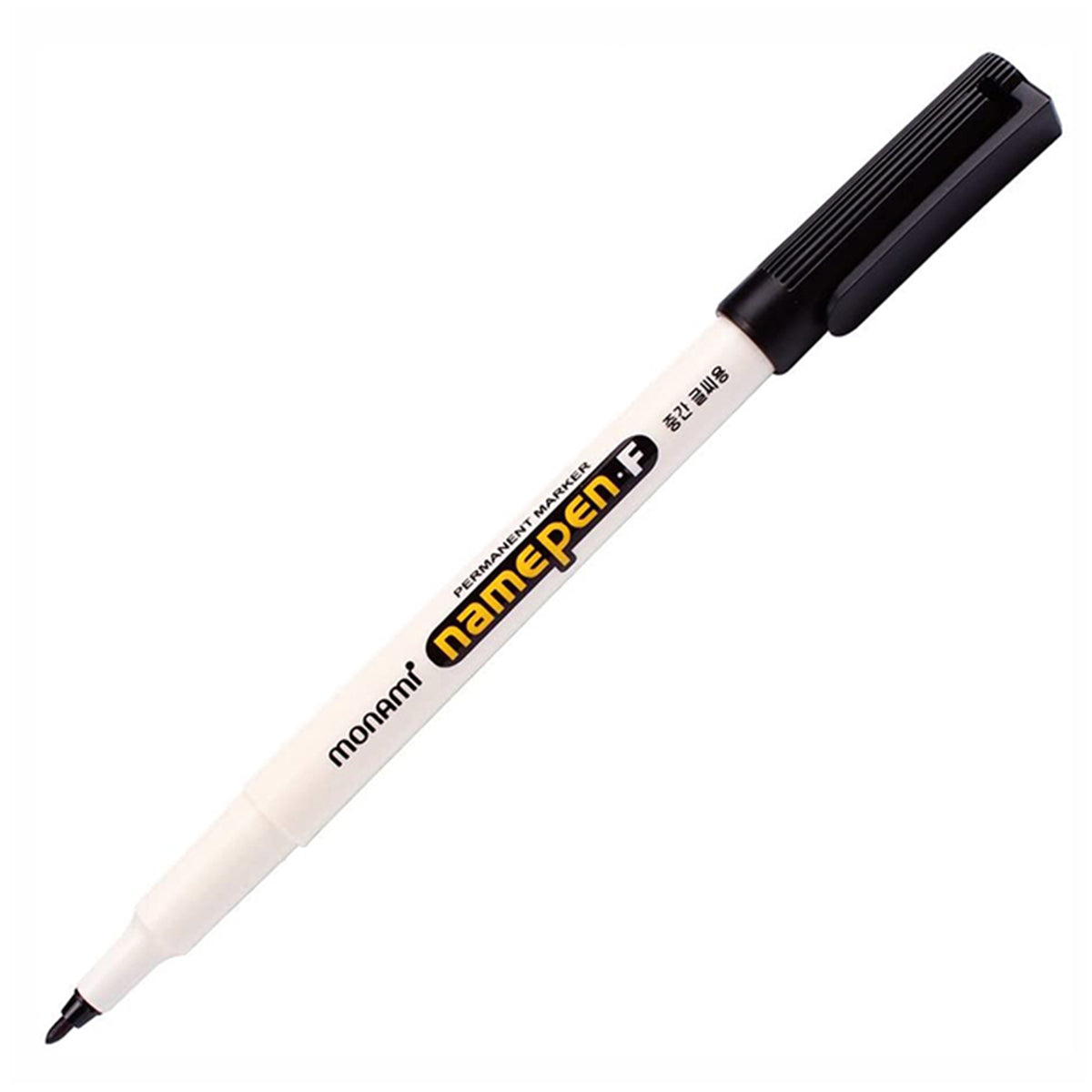 Monami Permanent Ink Marker Name Pen (F) Twin Liner Black (Pack of 12 Markers)