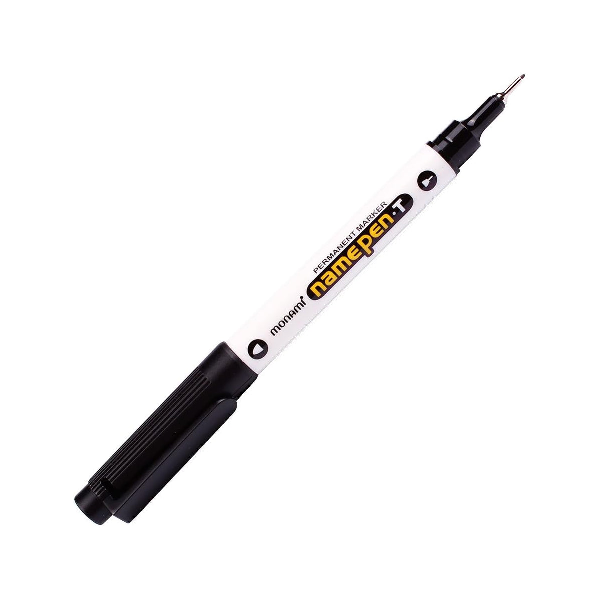 Monami Permanent Ink Marker Name Pen (T) Twin Liner Black (Pack of 12 Markers)