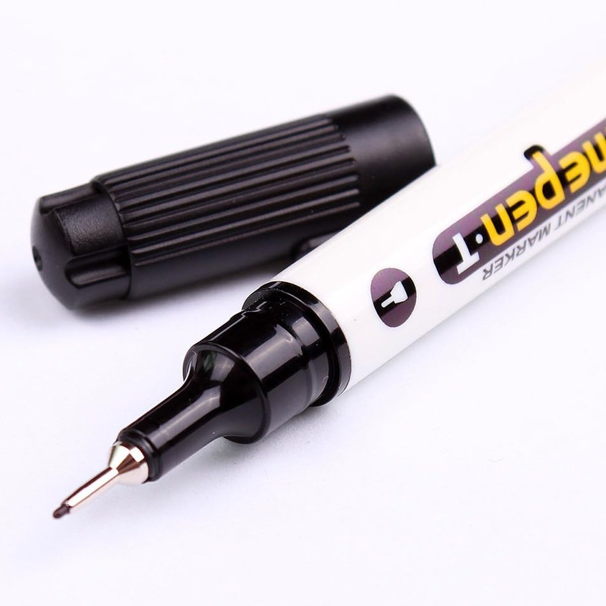 Monami Permanent Ink Marker Name Pen (T) Twin Liner Black (Pack of 12 Markers)