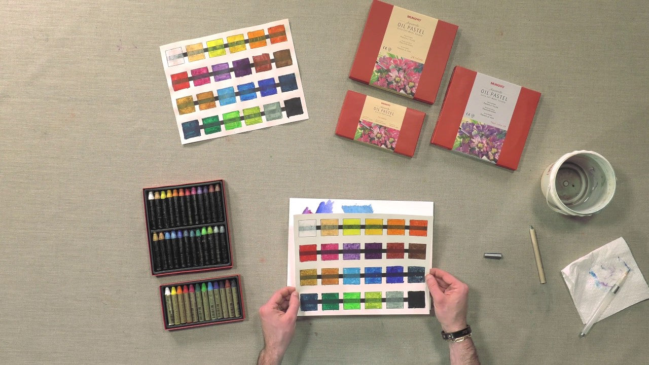 Mungyo Water-Soluble Oil Pastel Set of 12 - Assorted Colors