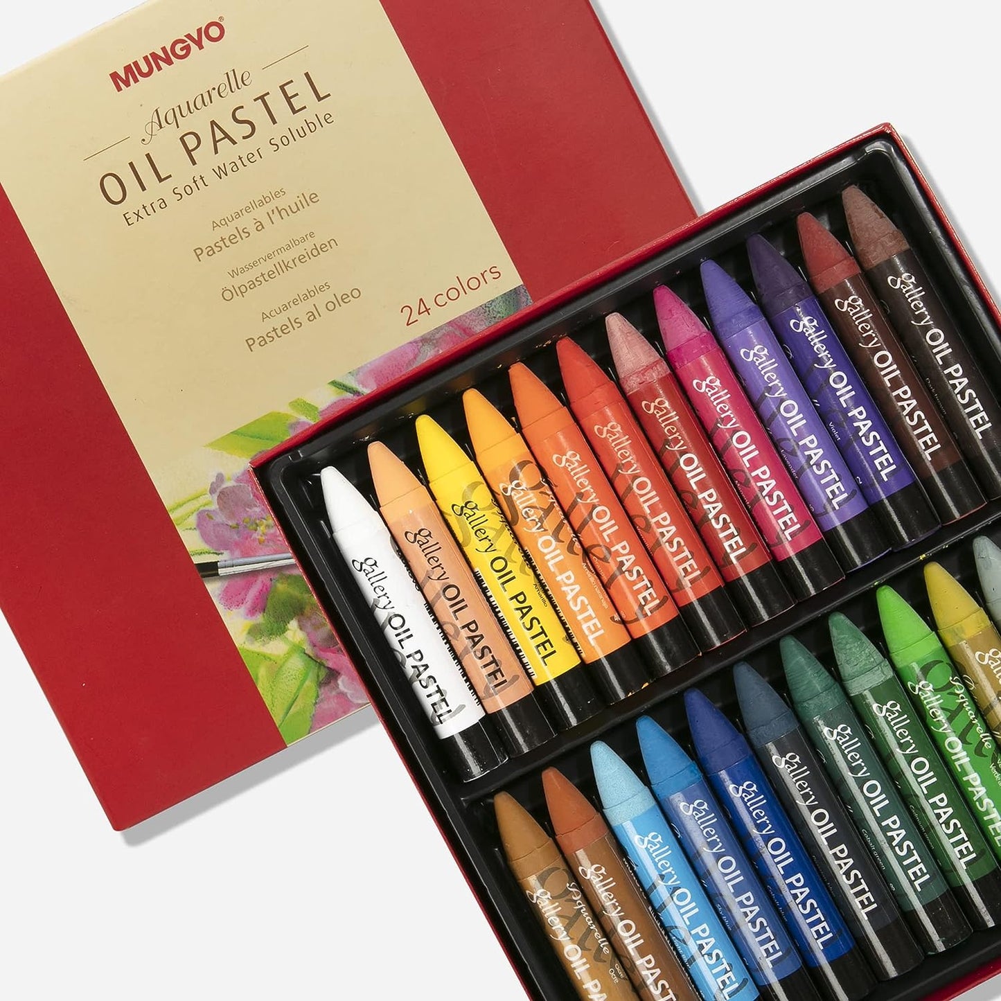 Mungyo Water-Soluble Oil Pastel Set of 24 - Assorted Colors