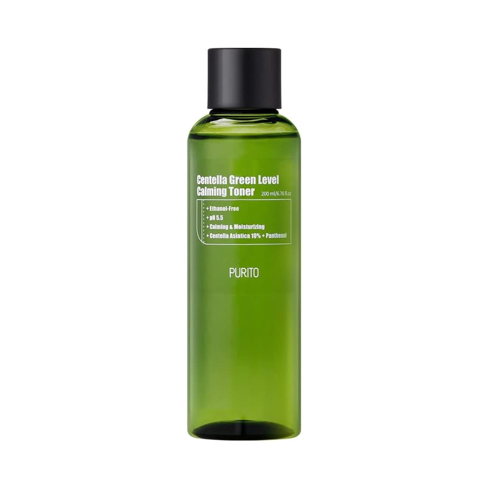 PURITO Centella Green Level Calming Toner 200ml/6.76fl.oz, alchhole-free toner, Natural Daily Facial Toner, Acne,Face toner for Sensitive Skin