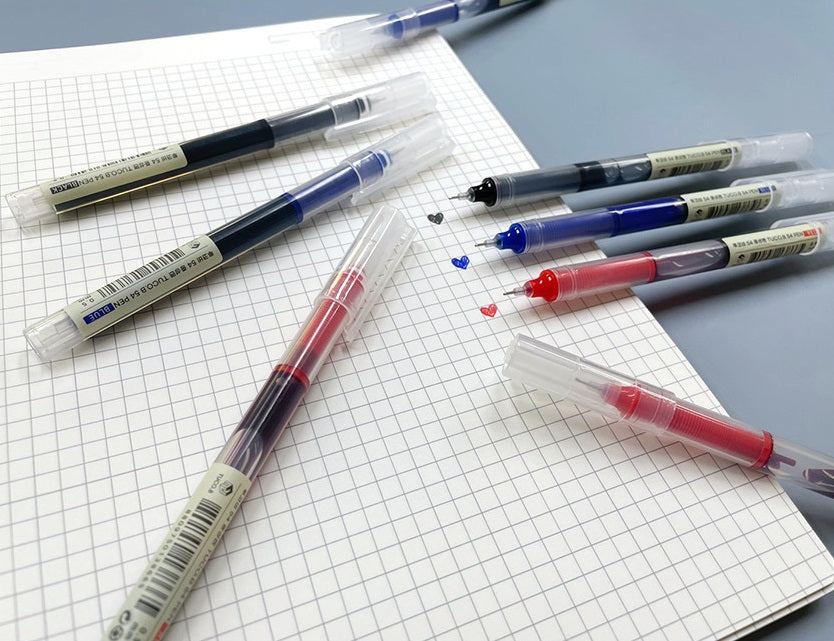 Tuco B 54 Quick Drying Ballpoint Gel Pens, Fine Point 0.5mm, 12 Per Pack