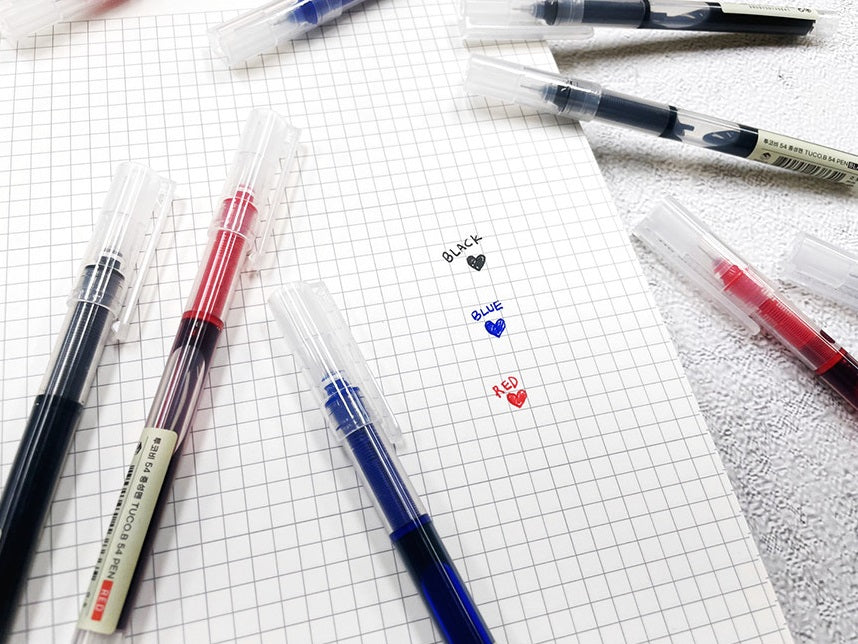 Tuco B 54 Quick Drying Ballpoint Gel Pens, Fine Point 0.5mm, 12 Per Pack