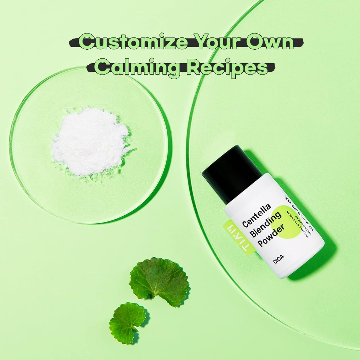 TIAM Centella Blending Powder, CICA Powder, Sebum Control, reduce acne marks, Asiaticoside, Madecassic Acid, Asiatic Acid (10g 0.35 Oz)