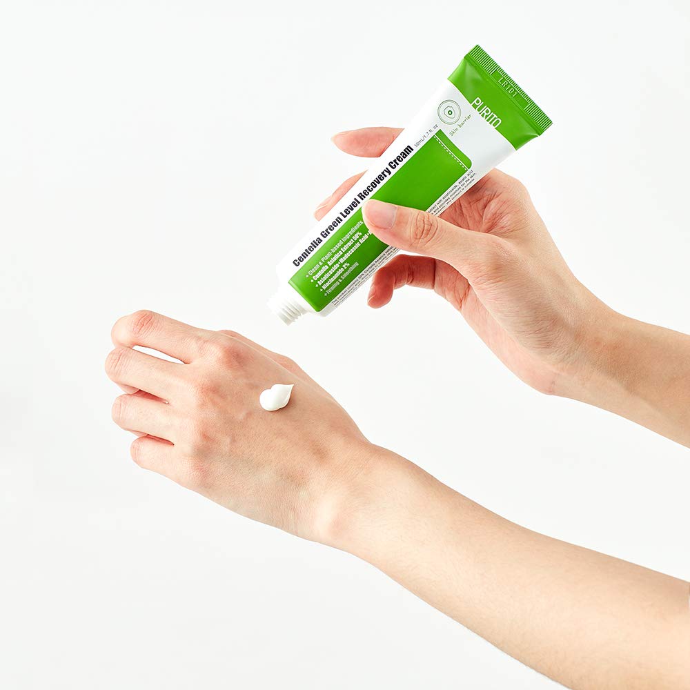 PURITO Centella Green Level Recovery Cream 50ml/ 1.7 fl.oz Cica Face Cream, Sensitive Skin, Age Spots, Skin Tone, Firming, Soothing