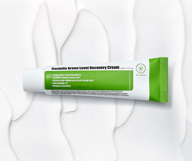 PURITO Centella Green Level Recovery Cream 50ml/ 1.7 fl.oz Cica Face Cream, Sensitive Skin, Age Spots, Skin Tone, Firming, Soothing