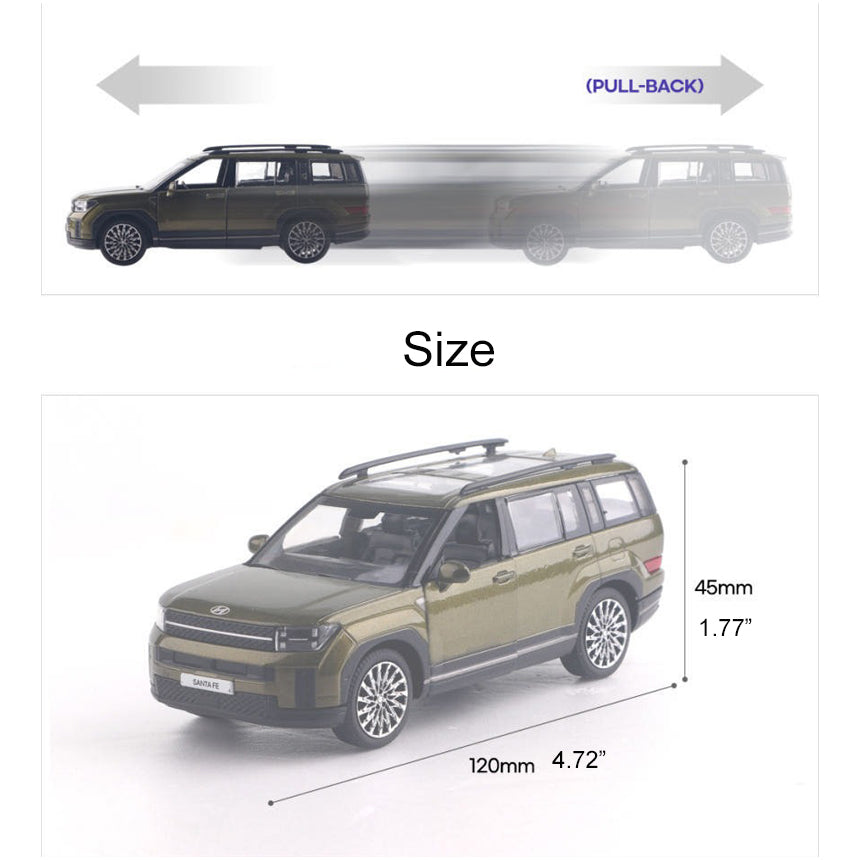 Hyundai Motors Santafe FE MX5 Mini Diecast 1:38 Scale Miniature Car