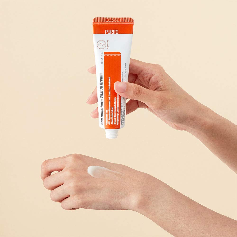 PURITO Sea Buckthorn Vital 70 Cream 50ml / 1.7 fl.oz, ESSENTIAL OIL-FREE