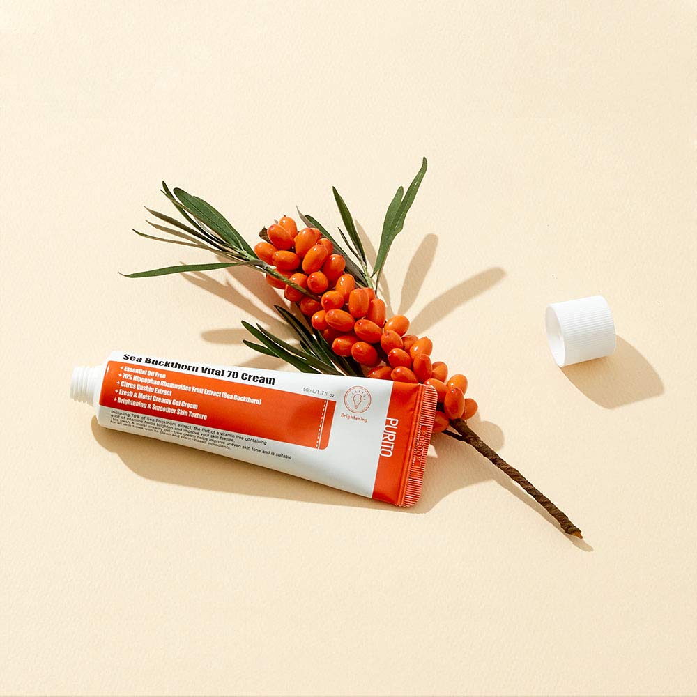 PURITO Sea Buckthorn Vital 70 Cream 50ml / 1.7 fl.oz, ESSENTIAL OIL-FREE
