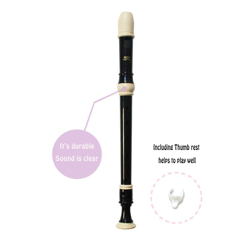 Youngchang Student Alto Recorder with Cleaning Rod, Case Bag Musical Instrument - Baroque (Black, Alto Baroque YARG-150)