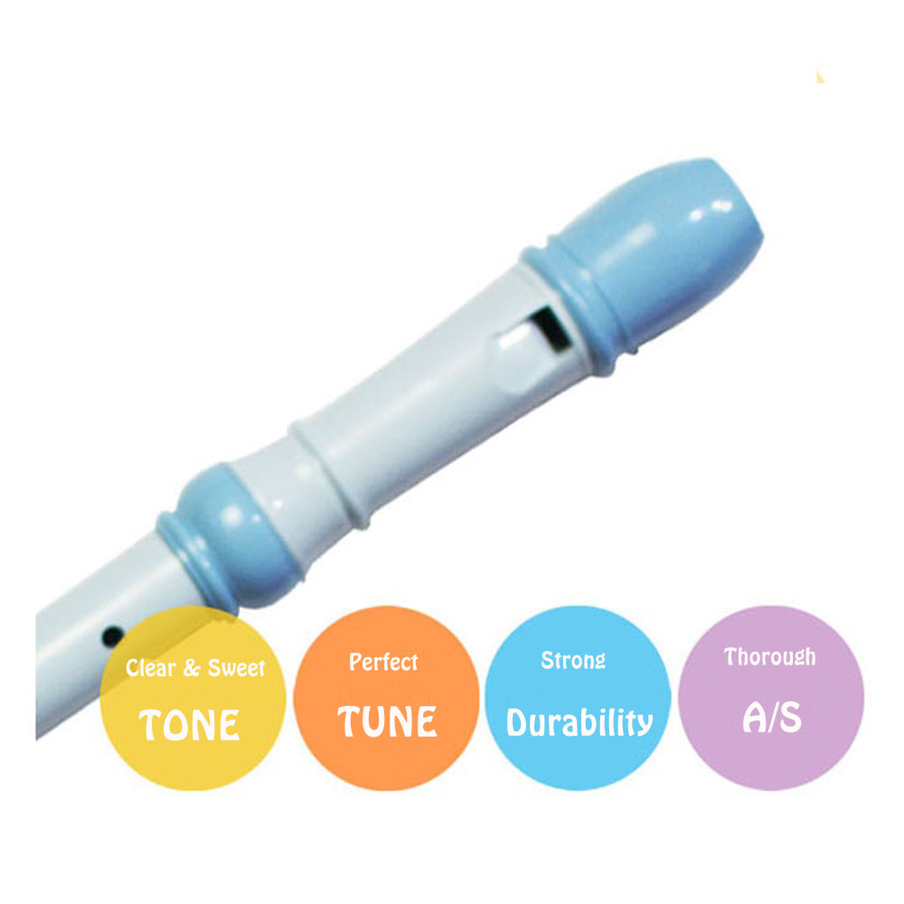 Youngchang Student Soprano Recorder with Cleaning Rod, Case Bag Musical Instrument - German (Blue Soprano German YSRG-50B)