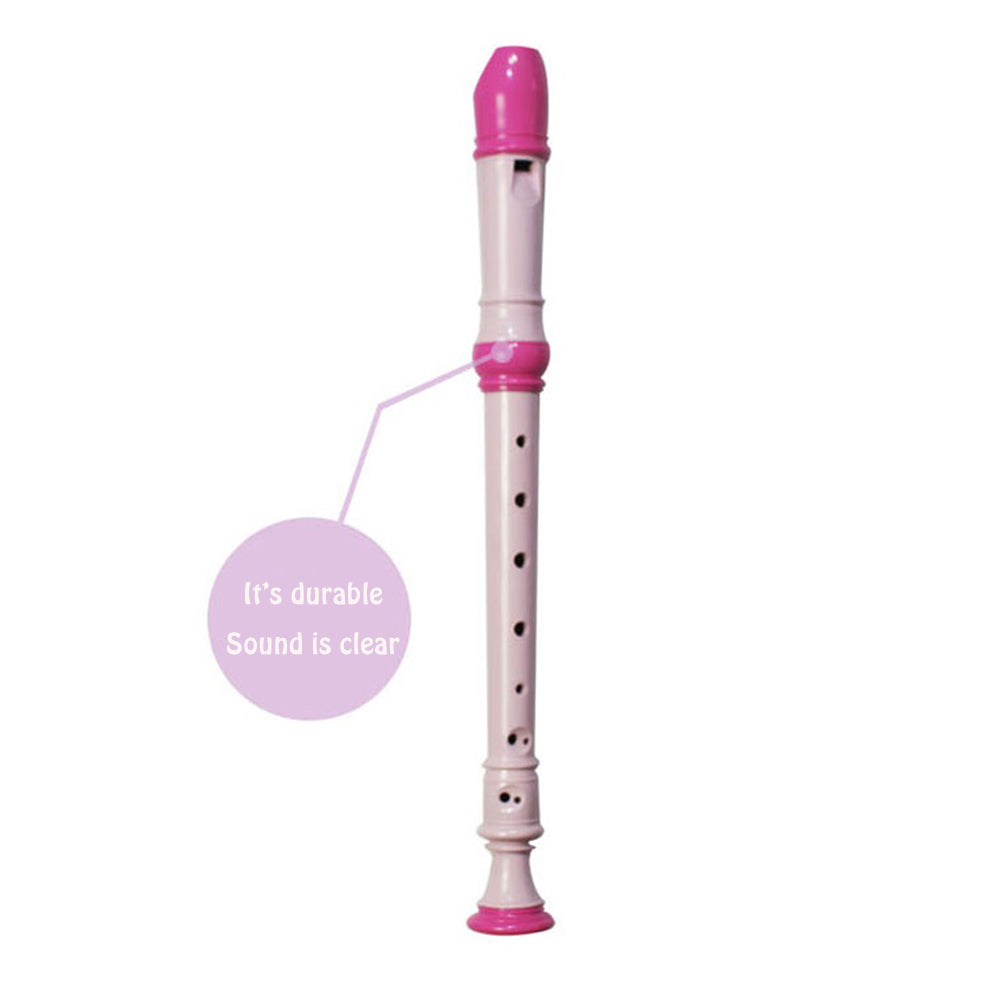 Youngchang Student Soprano Recorder with Cleaning Rod, Case Bag Musical Instrument (Pink Soprano German YSRG-50P)