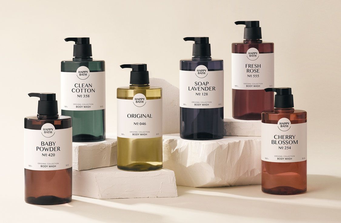 Happy Bath Fresh Rose NO 555 aroma Perfumed body wash Korean Beauty original collection 910g 32 oz