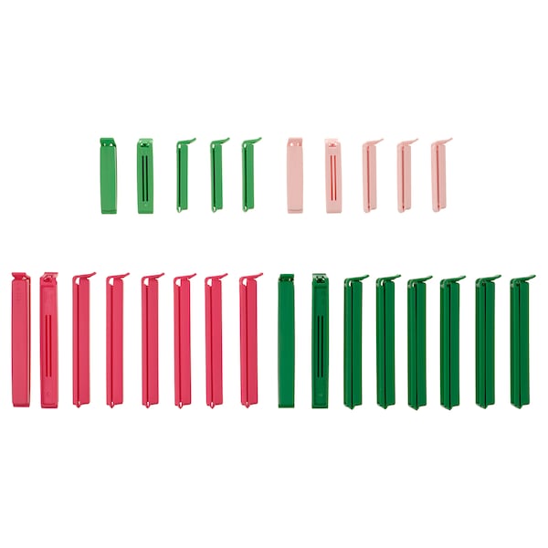 BEVARA Snack Sealing Clip Mixed Color and Sizes, Multicolor, Bag Keeps The Contents Fresh for IKEA 26 Set